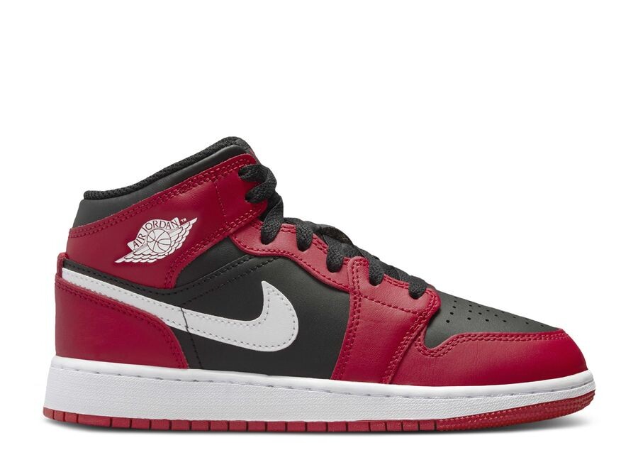 

Кроссовки Air Jordan Air Jordan 1 Mid GS, цвет Gym Red Black White