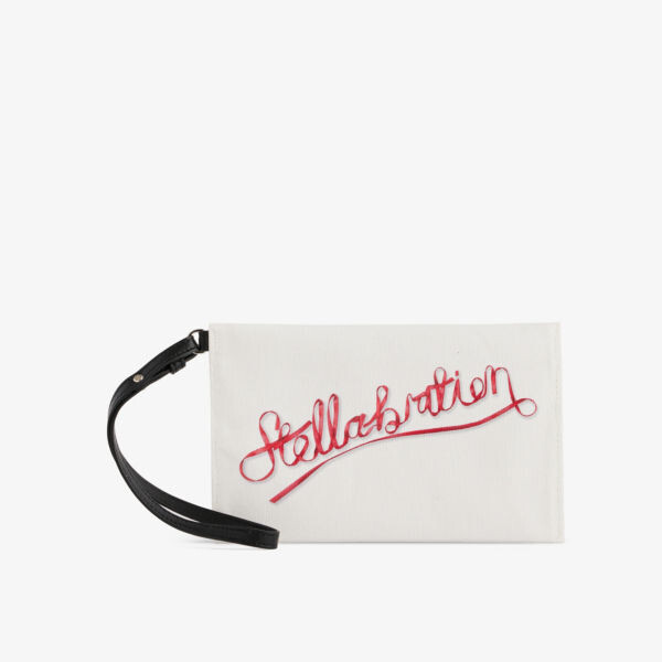 

Холщовый клатч Stellabration Stella Mccartney, цвет frost