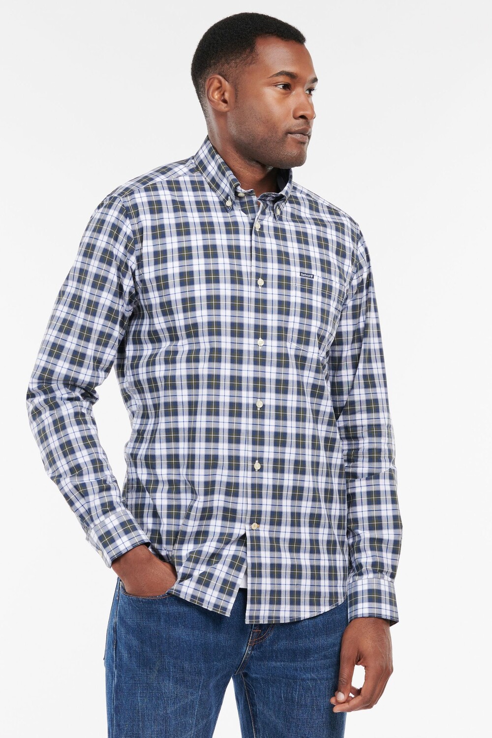 

Приталенная мужская рубашка Foxlow Barbour, зеленый