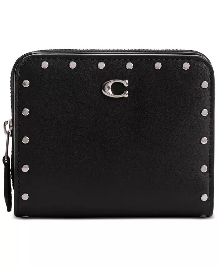 

Кожаный кошелек Billfold с заклепками Coach, черный