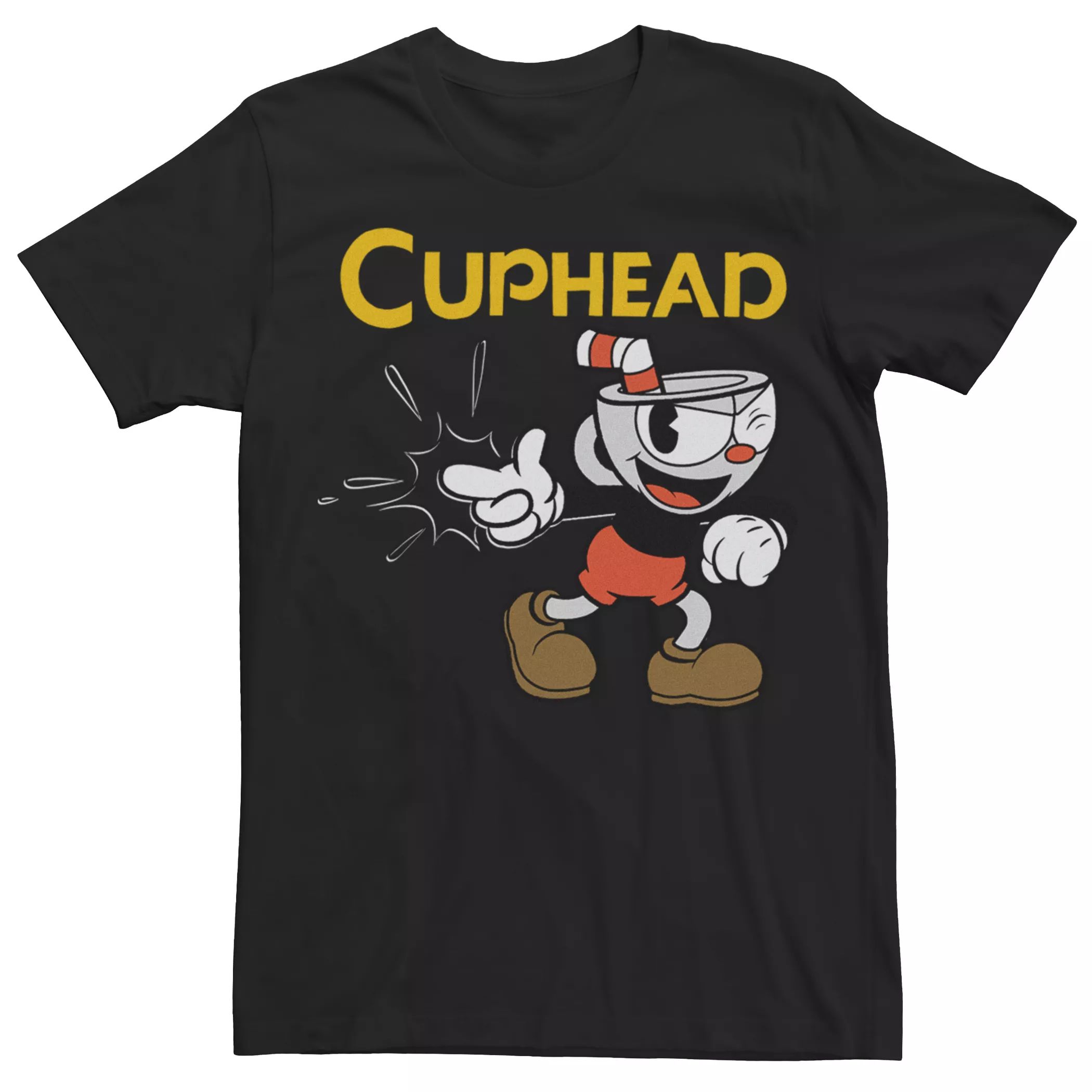 Мужская футболка с логотипом Cuphead Gotcha Licensed Character
