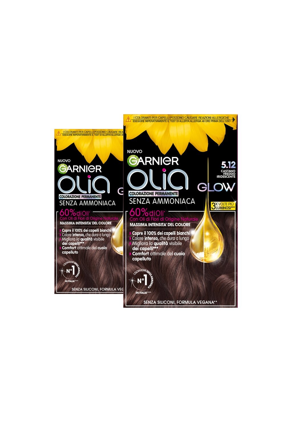 

Краска для волос TINTA CAPELLI OLIA COLORAZIONE PERMANENTE SENZA AMMONIACA PER UNA FRAGRANZA DELICATA COPRE IL 100% DEI CAPELLI BIANCHI CON OLI DI FIORI DI ORIGINE NATURALE, 2 PACK Garnier, коричневый