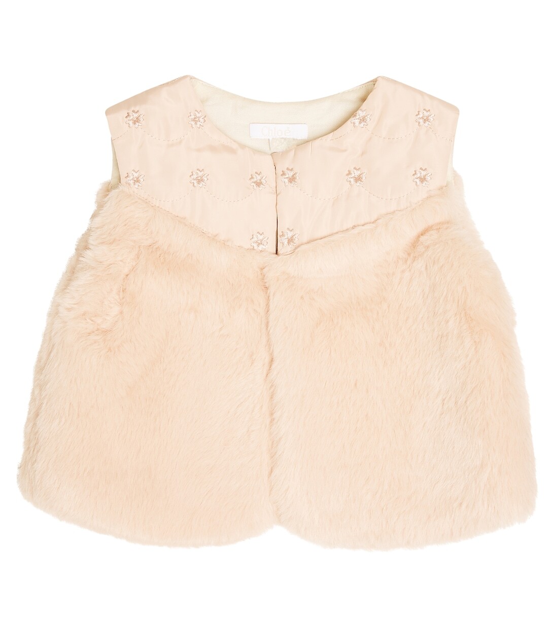 

Детский жилет из искусственного меха Chloé Kids, розовый