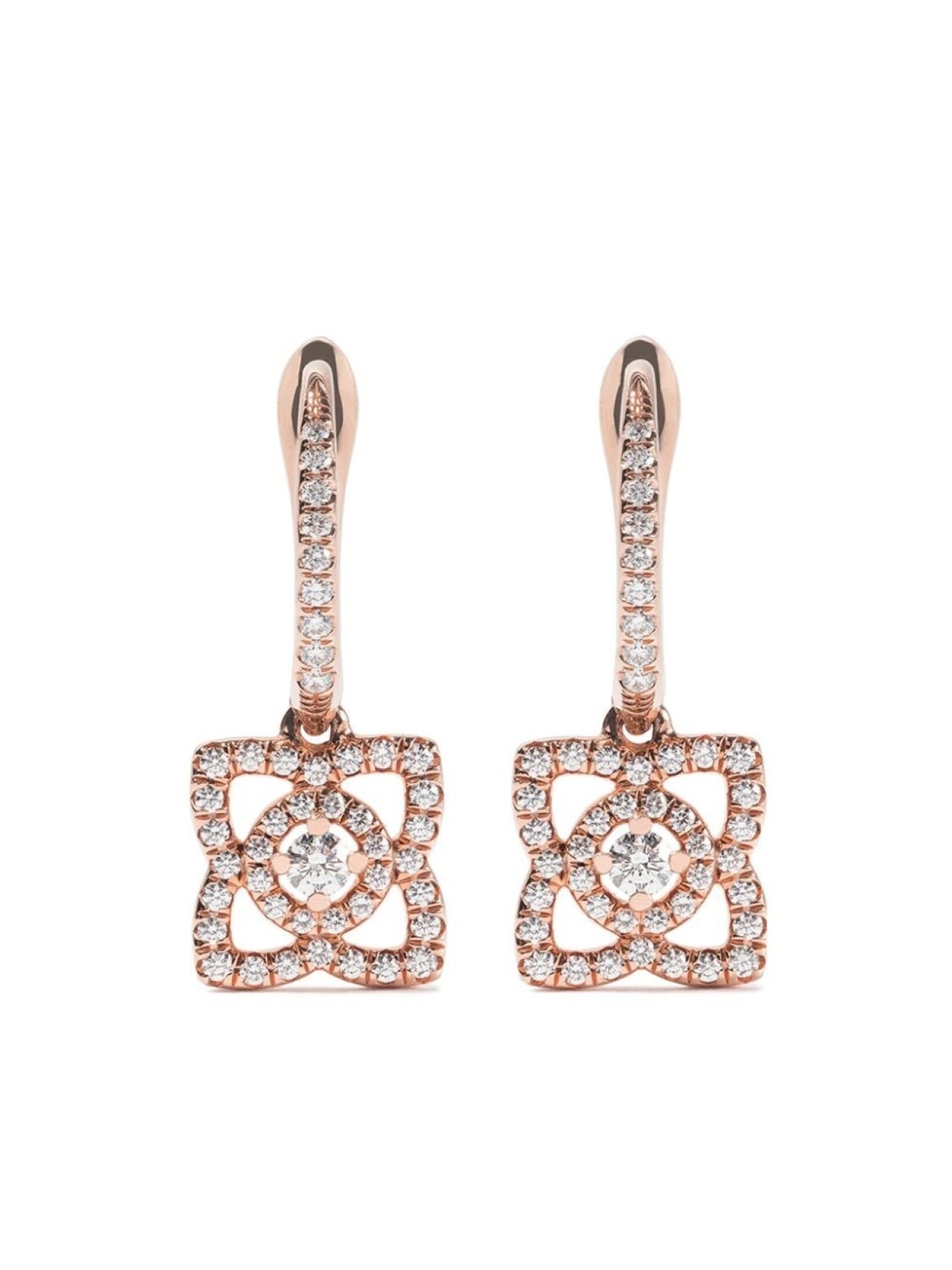 

Серьги Enchanted Lotus из розового золота с бриллиантами De Beers Jewellers, розовый