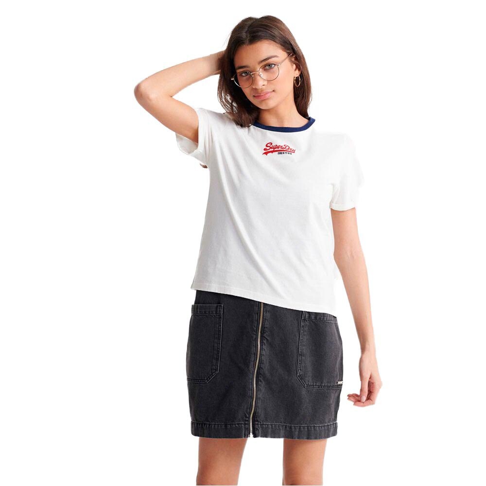 

Футболка Superdry Vintage Logo Micro Boxy, белый