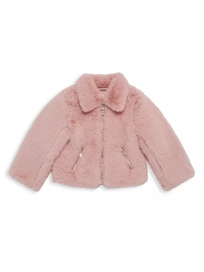 

Куртка из искусственного меха для маленькой девочки Design History, цвет dusty pink combo