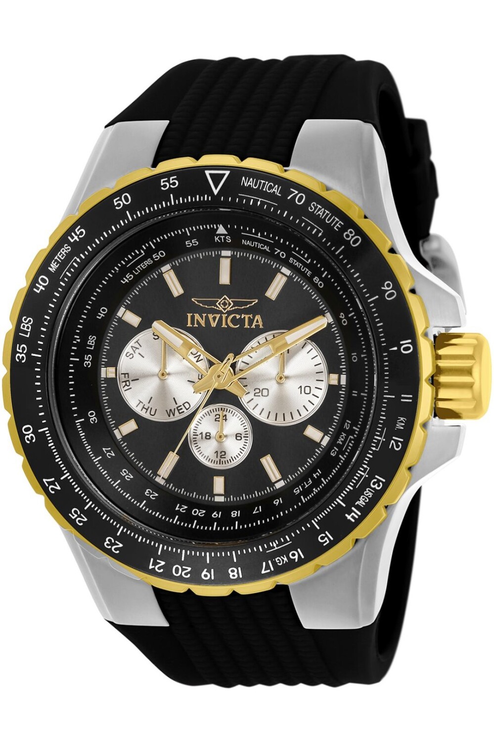 

Часы авиатор 33029 50 мм Invicta, серебряный