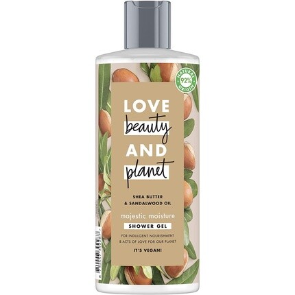 

Веганский гель для душа Majestic Moisture с маслом ши и маслом сандалового дерева, 500 мл, Love Beauty And Planet