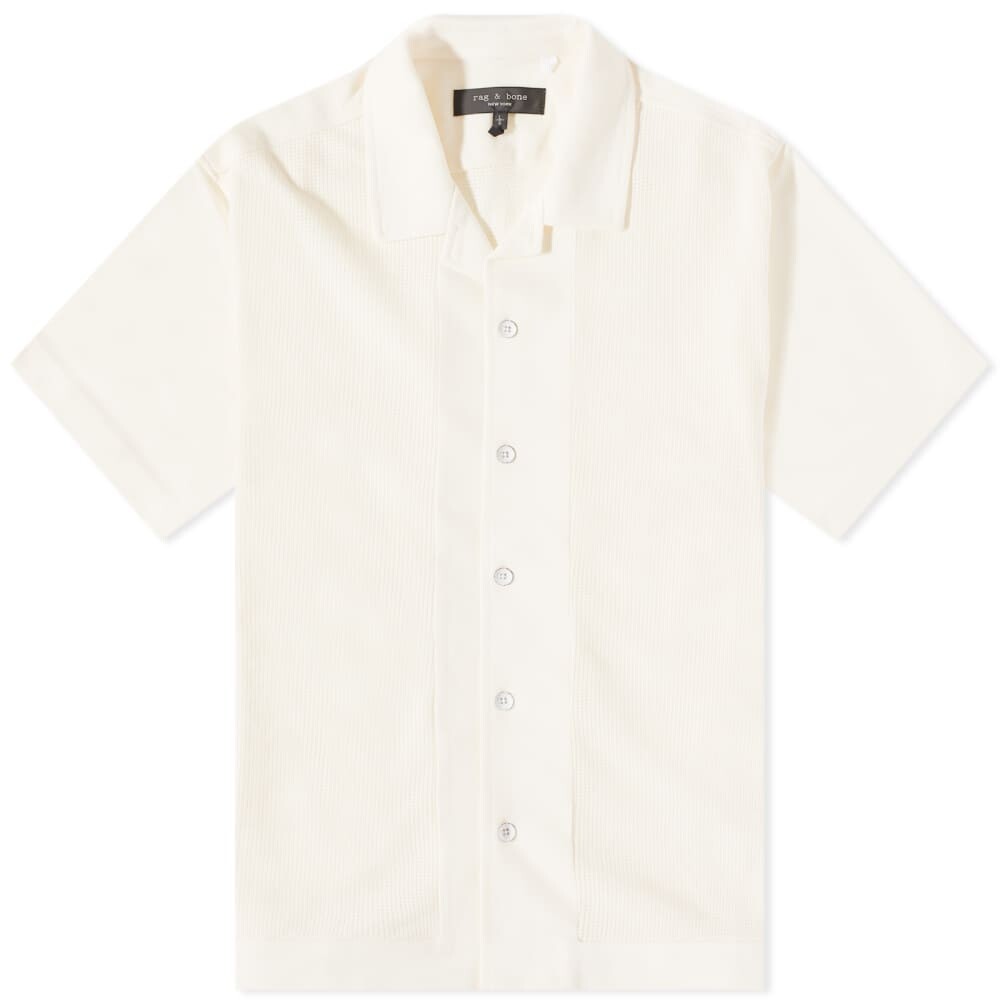 

Вязаная отпускная рубашка Rag & Bone Avery, слоновая кость