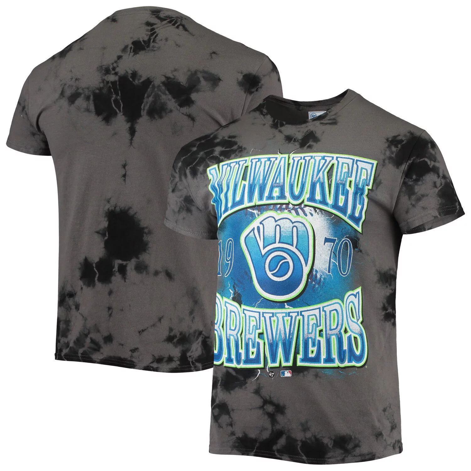 Мужская винтажная трубчатая футболка '47 Charcoal Milwaukee Brewers Wonder Boy