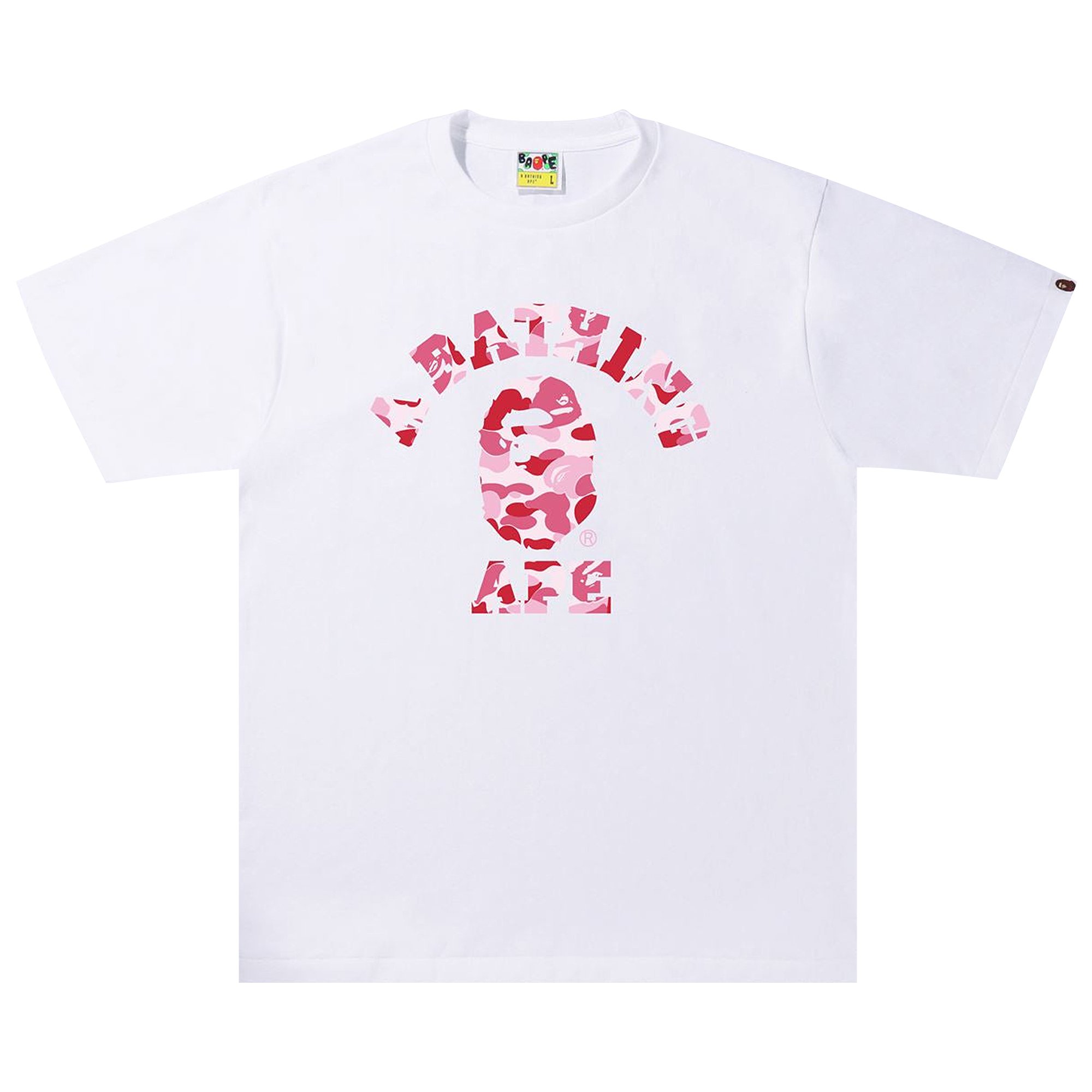 Камуфляжная футболка BAPE ABC Белый/Розовый камуфляжная футболка bape abc черный синий
