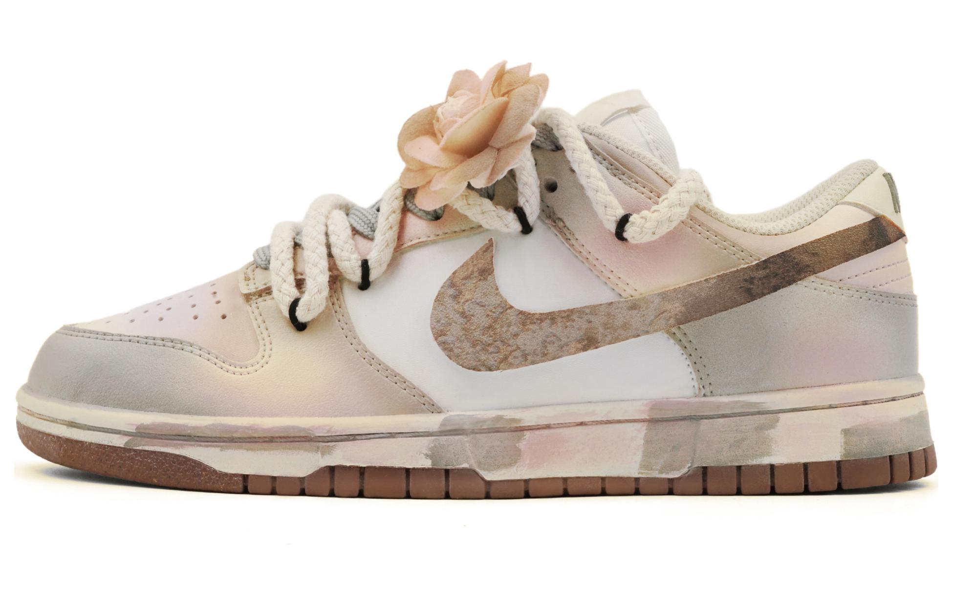 

Кроссовки Nike Dunk Skateboarding Shoes Unisex Low-top Dusty Rose, белый