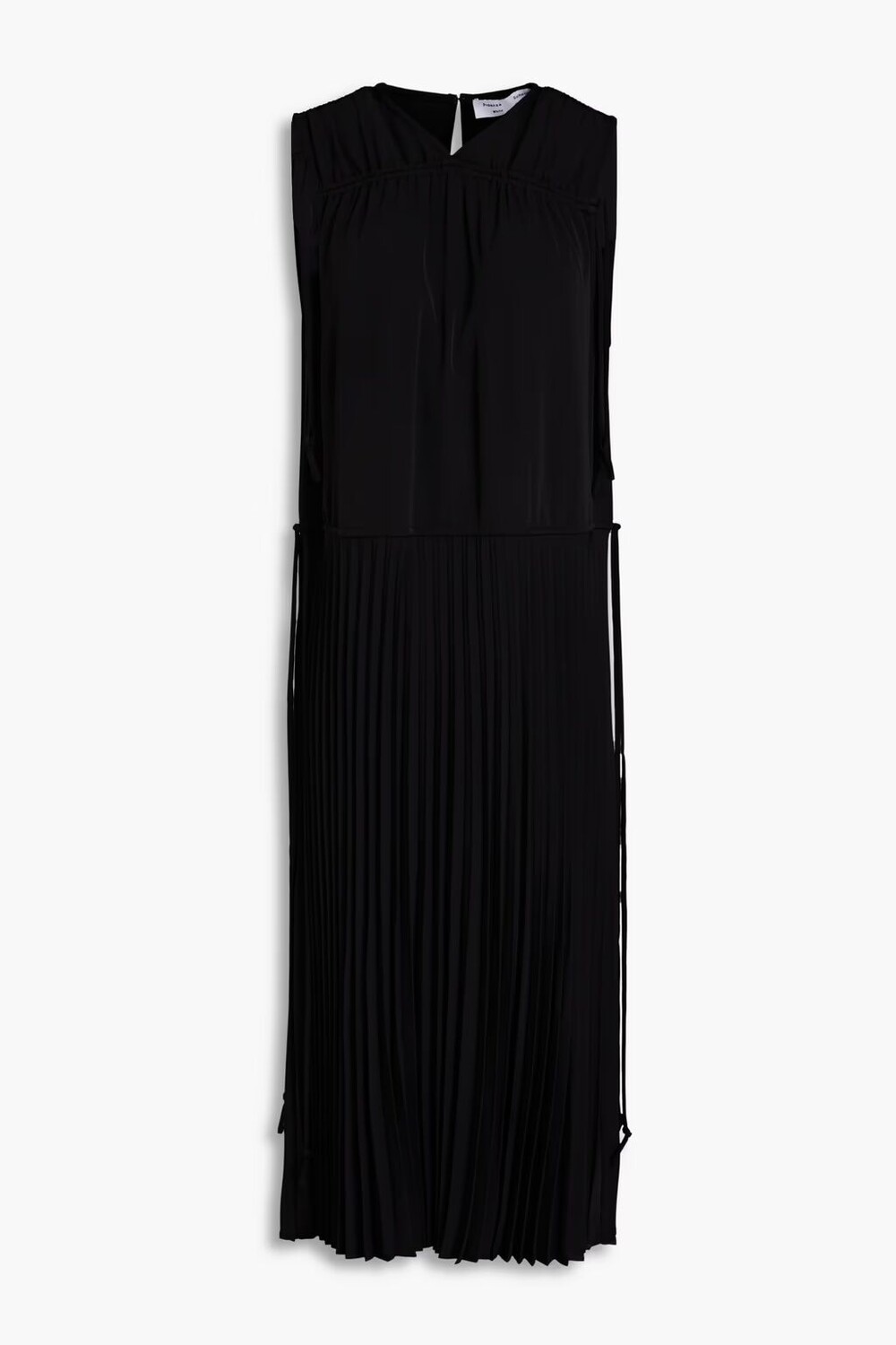 

Платье миди из плиссированного крепа Proenza Schouler, черный