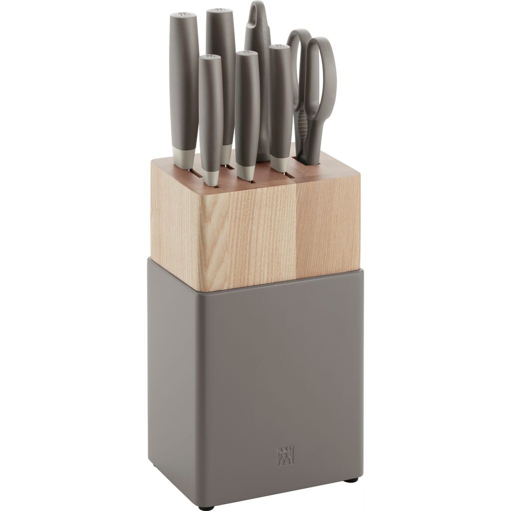 

ZWILLING Now S, блок для ножей с прорезями, дерево, серый, дерево, прямоугольник, 20 см, Германия, коричневый