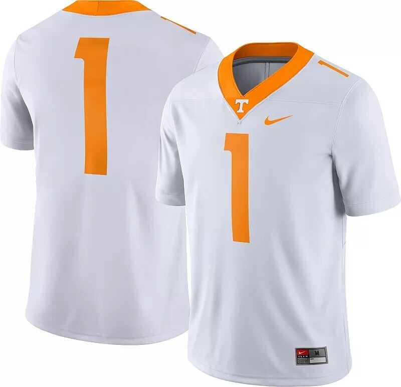 

Мужская белая майка Nike Tennessee Volunteers #1 Dri-FIT Game Football