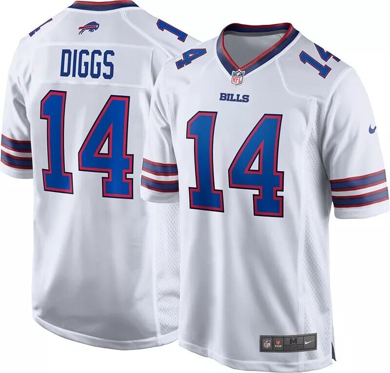 

Мужское белое игровое джерси Nike Buffalo Bills Stefon Diggs #14