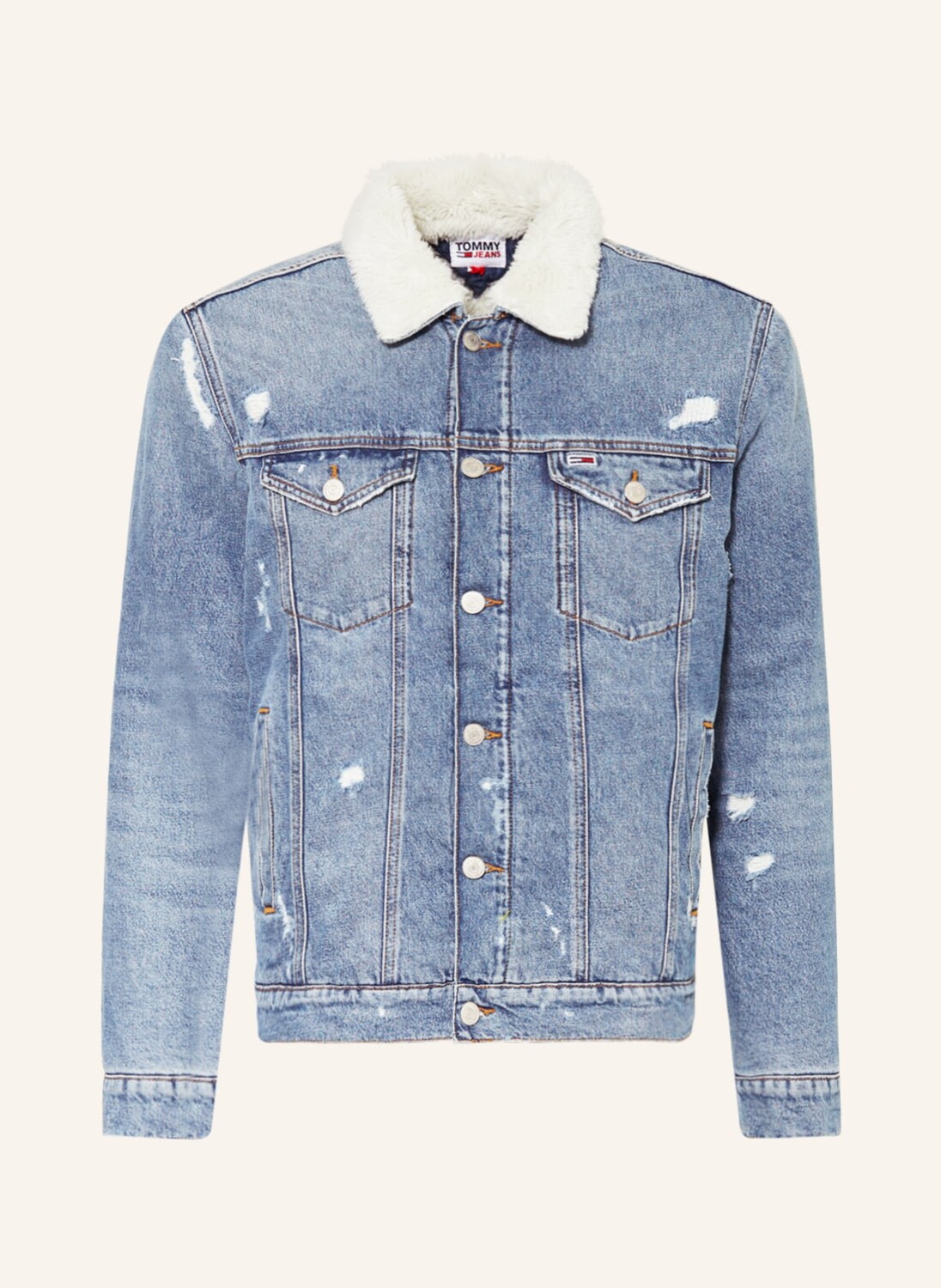 

Джинсовая куртка TOMMY JEANS TEDDY mit Teddyfell, синий