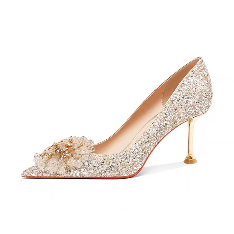 

Туфли женские на высоком каблуке Imono, цвет Champagne color 3cm