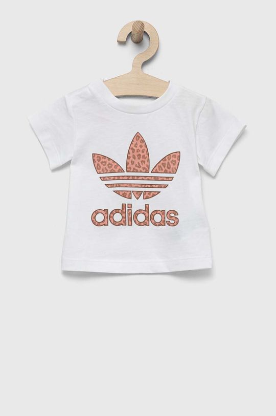 

Хлопковая футболка для детей adidas Originals, белый