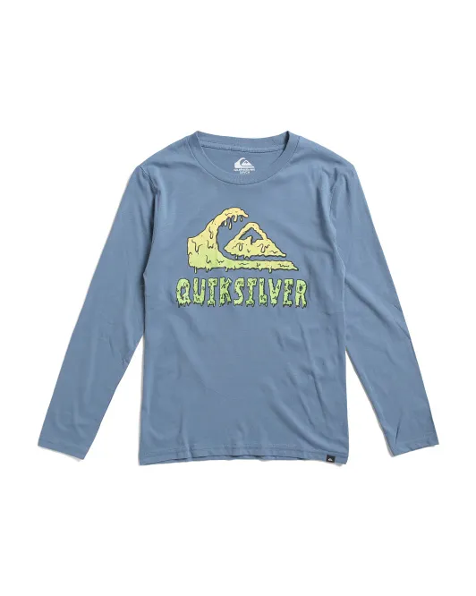 

Топ с длинными рукавами и логотипом Slime для мальчиков Quiksilver, синий