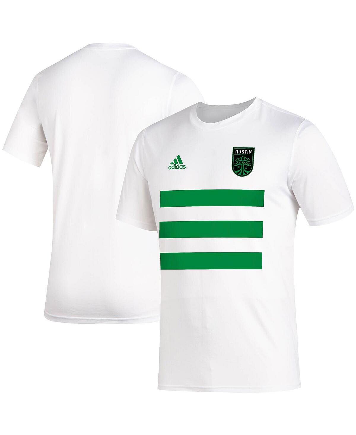 

Мужская белая футболка Austin FC Three Stripe Life Pitch AEROREADY adidas