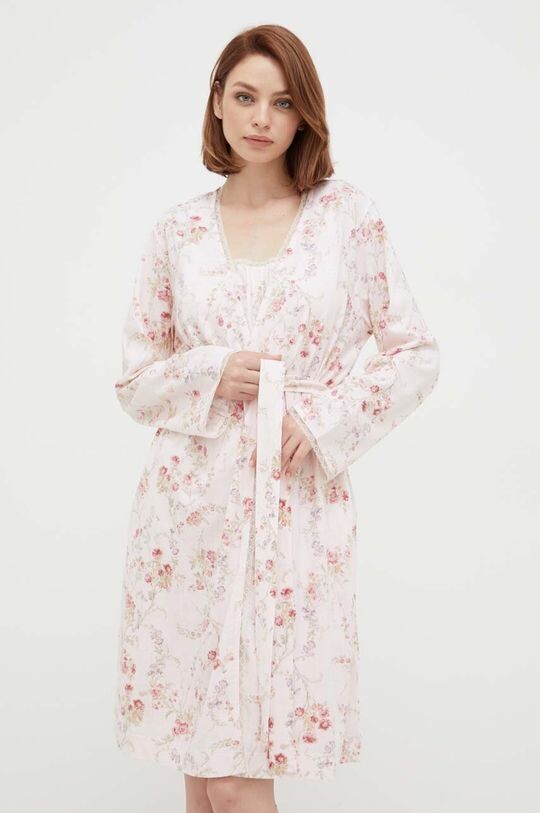

Хлопковый халат Lauren Ralph Lauren, розовый