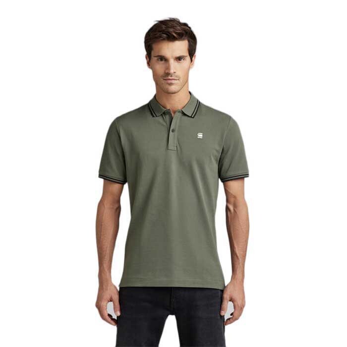 

Поло G-Star Dunda Slim Stripe, зеленый