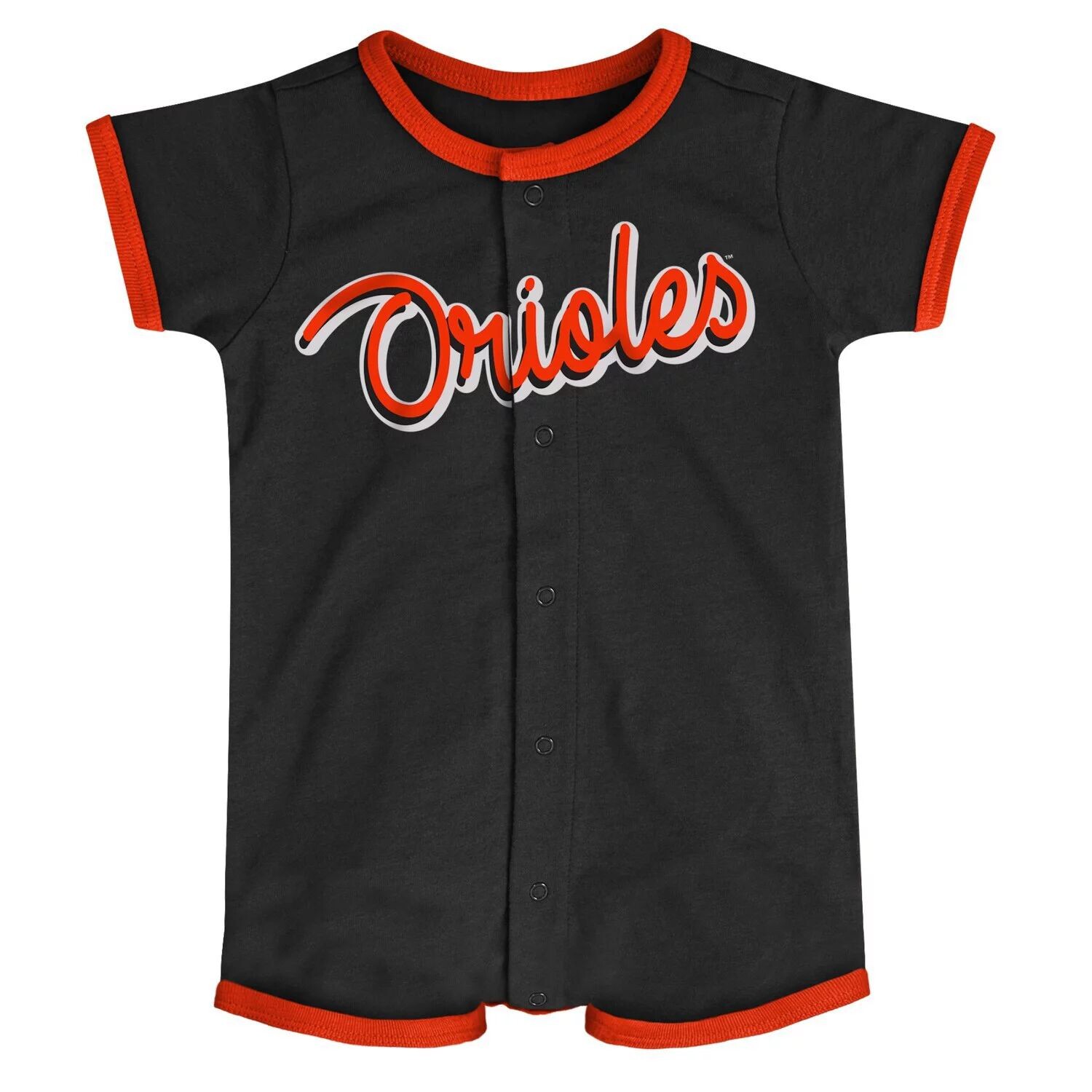 

Черный комбинезон для младенцев Baltimore Orioles Power Hitter Outerstuff