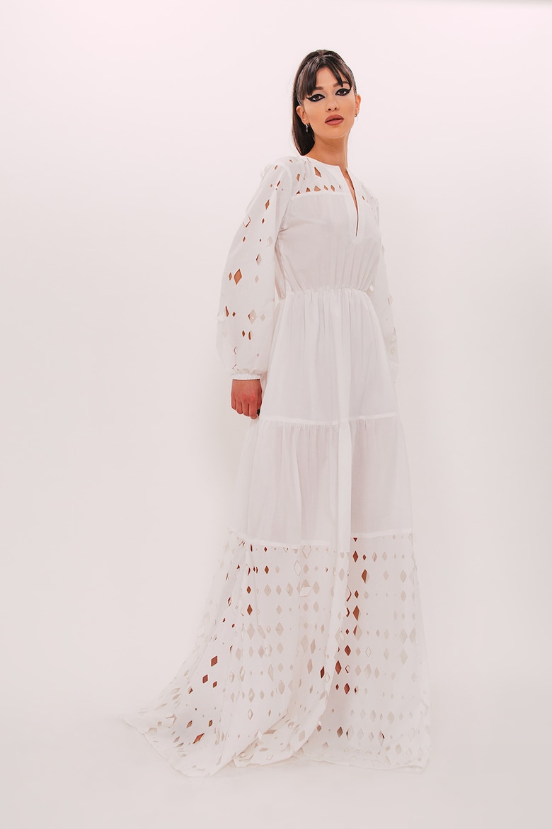 Длинное платье с разрезами Uvia, белый