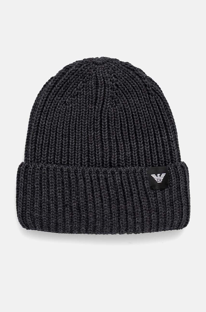 

Шерстяная шапка Emporio Armani, серый