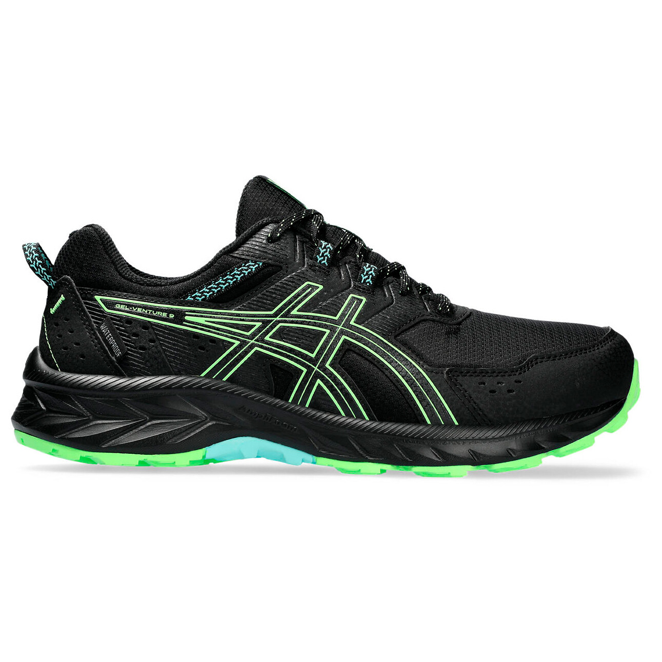 

Мультиспортивная обувь Asics Gel Venture 9 Waterproof, цвет Black/Illuminate Green
