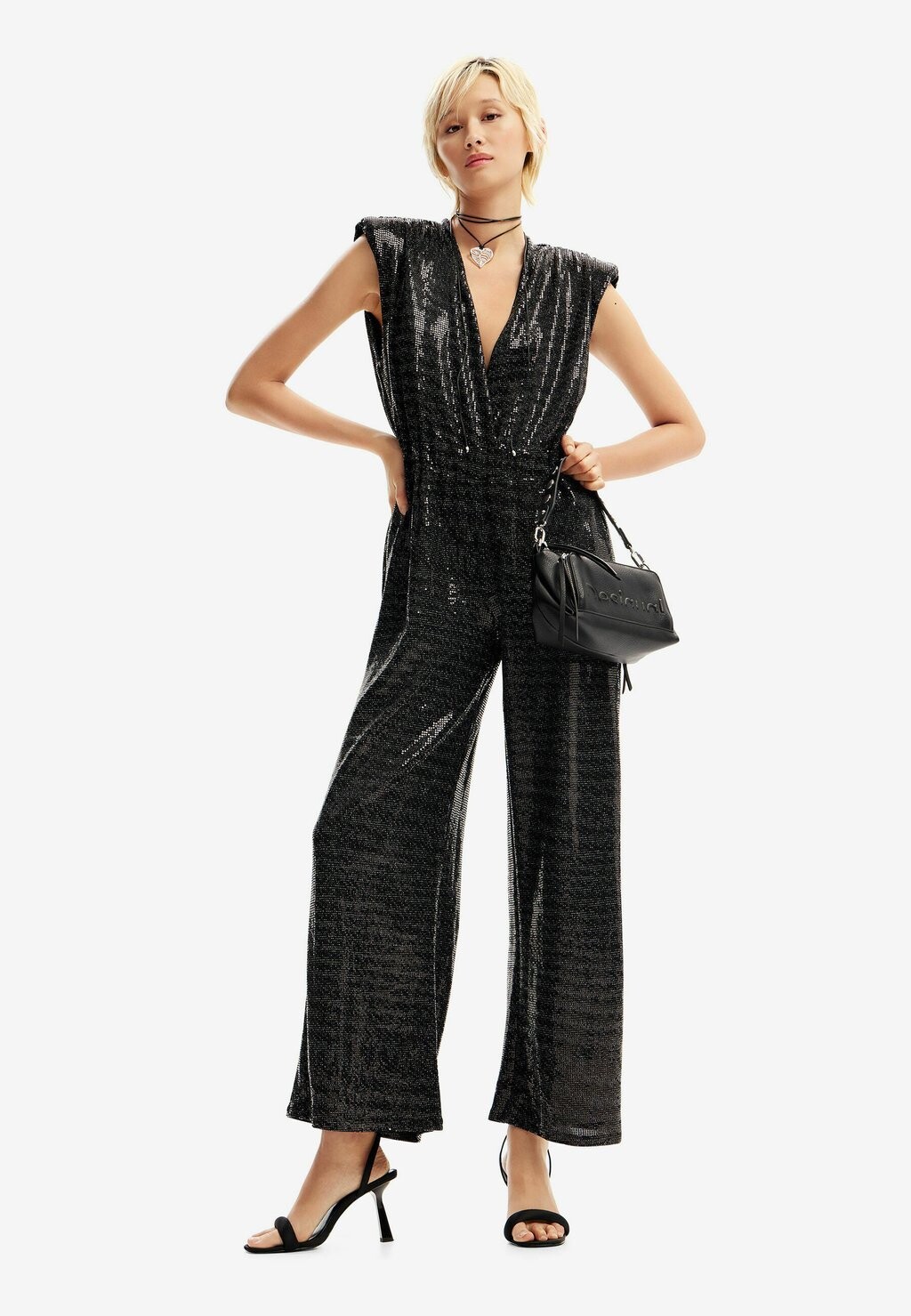 

Комбинезон Sleeveless Sequinned Desigual, черный