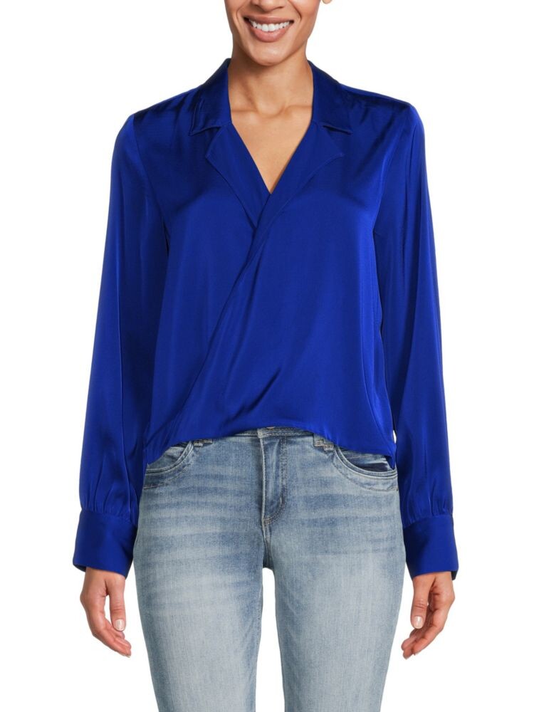 

Атласная блузка Calvin Klein, цвет Klein Blue