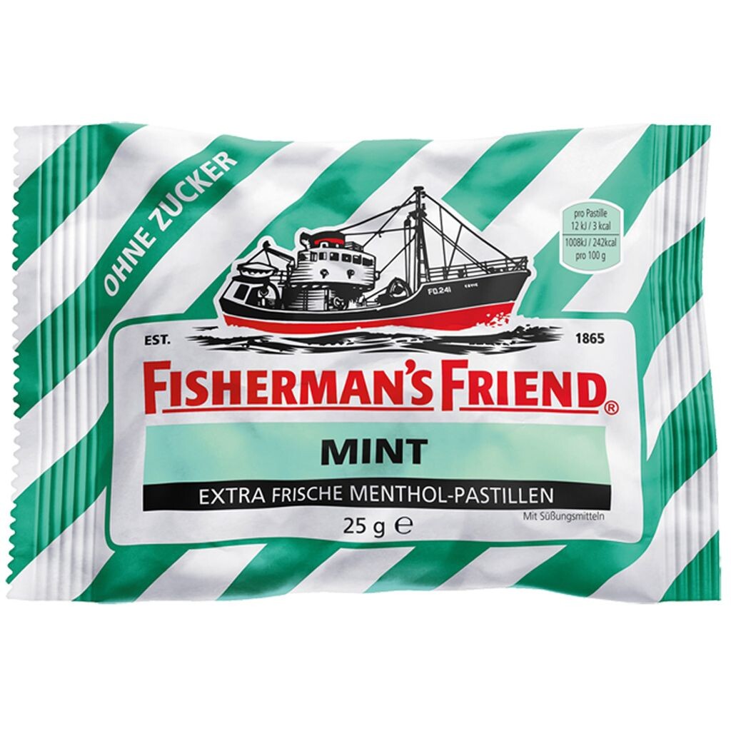 

Пастилки Fishermans Friend Мятные свежие с ментолом без сахара 25г Cfp Brands