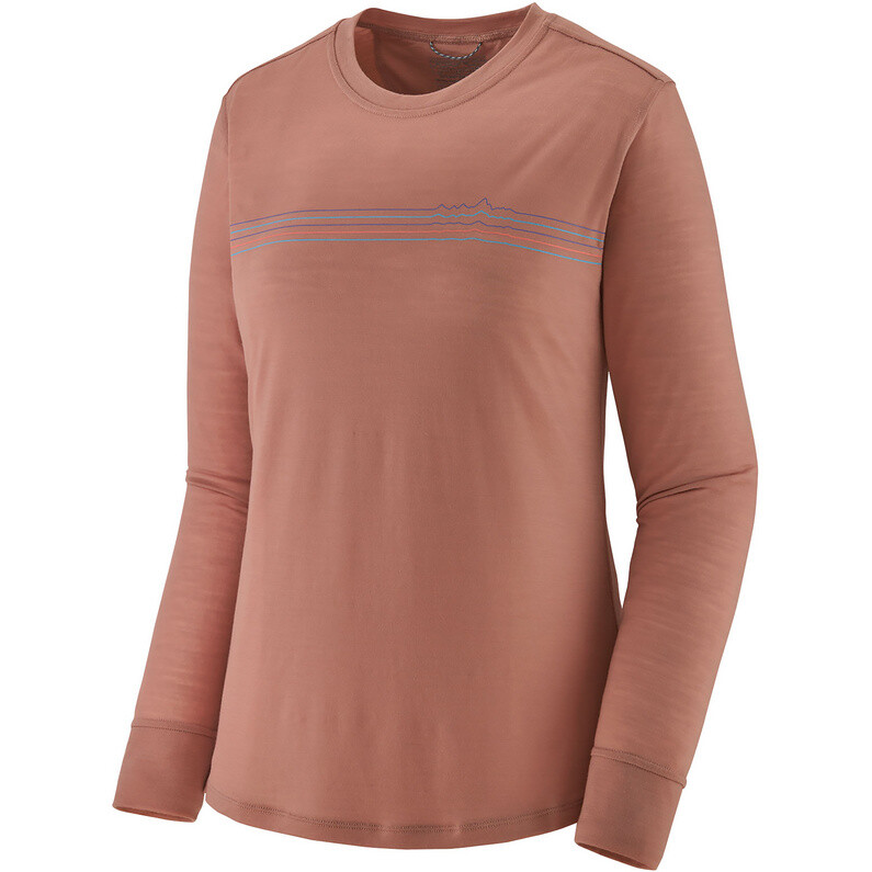 

Женская кепка Cool Merino с рисунком с длинным рукавом Patagonia, коричневый