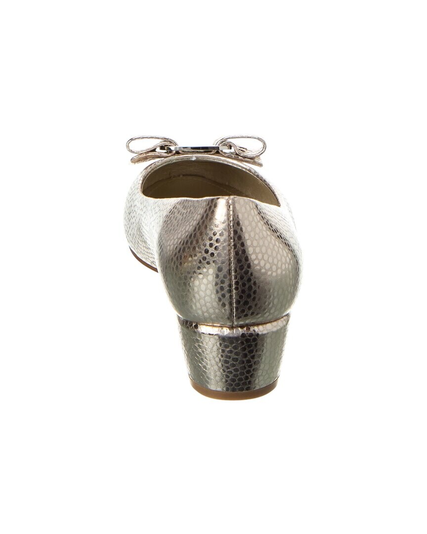 

Кожаные туфли Ferragamo Vara Manta Salvatore Ferragamo, серебро