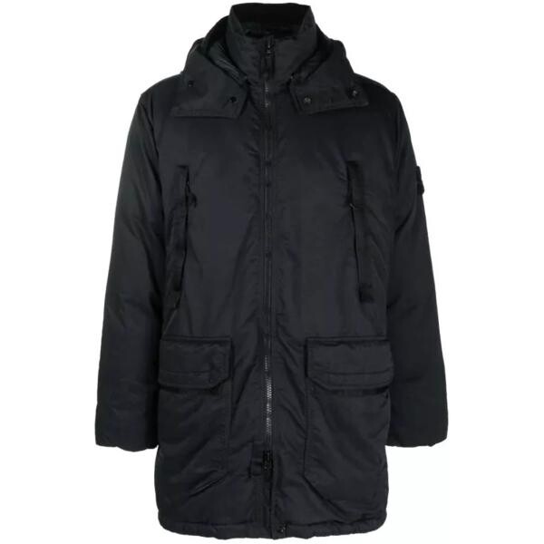 

Пальто compass-motif parka Stone Island, черный