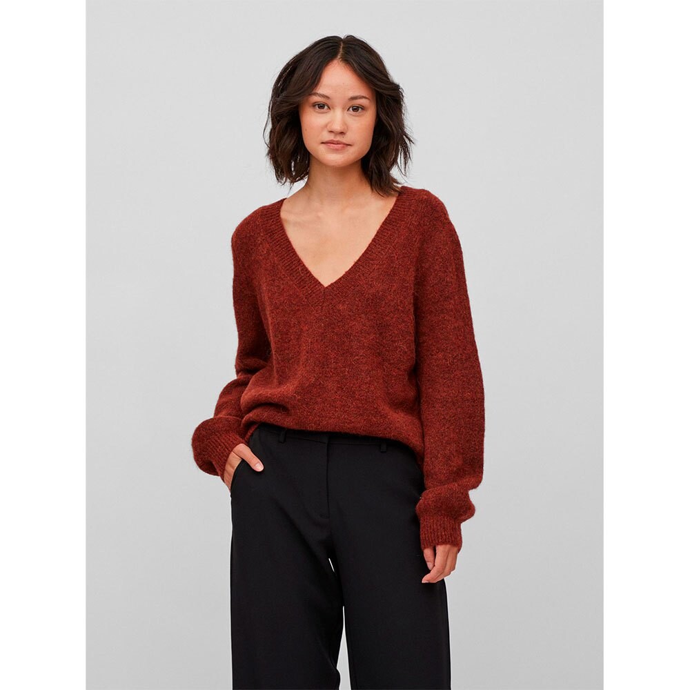 

Свитер Vila Jamina Rev V Neck, коричневый