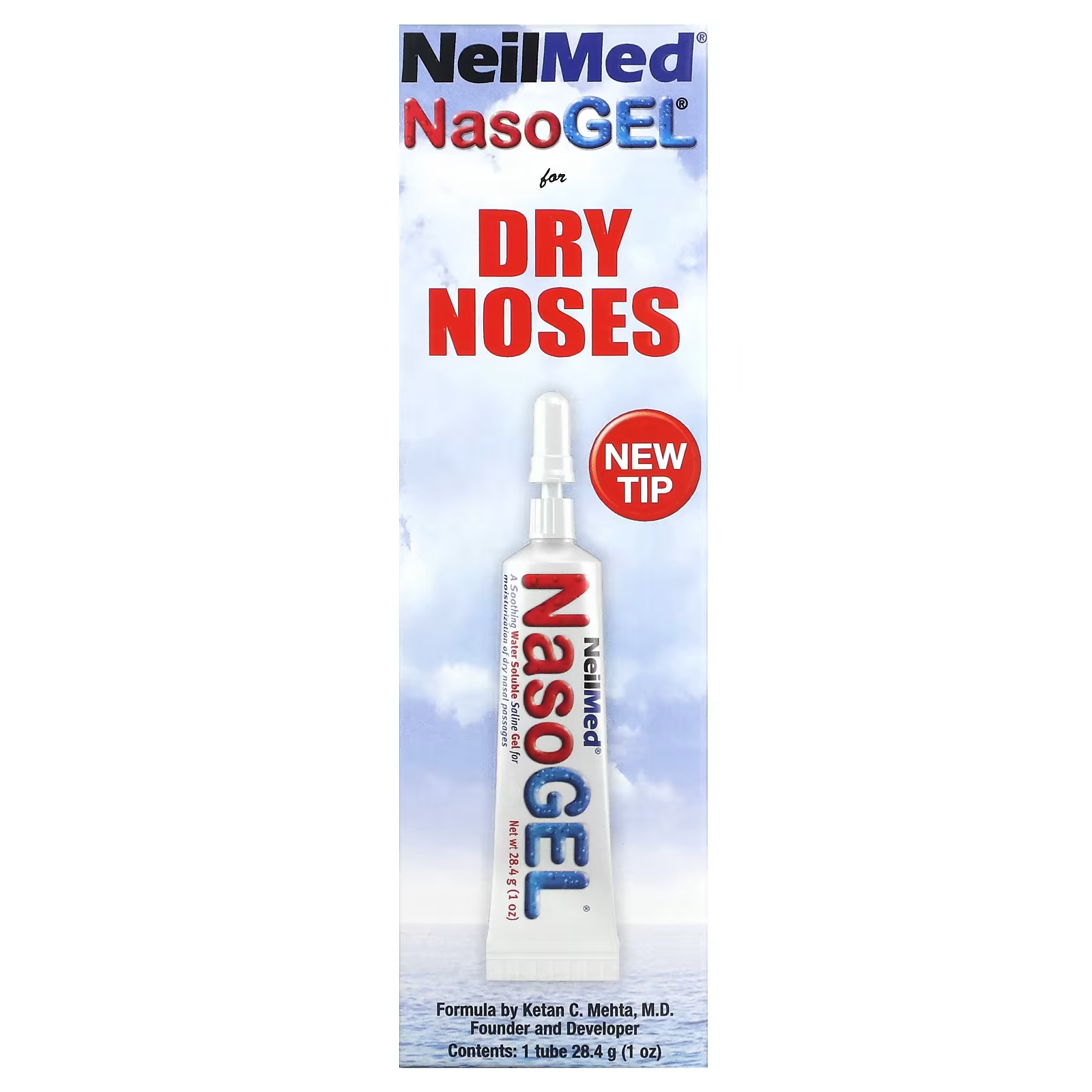 Назогель для сухого носа 1 тюбик 1 унция (28,4 г) NeilMed neilmed sinugator беспроводная пульсирующая промывка для носа набор из 3 предметов