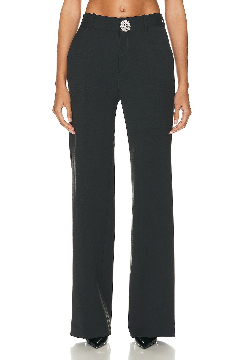 

Брюки Area Crystal Embellished Slit Trouser, цвет Charcoal