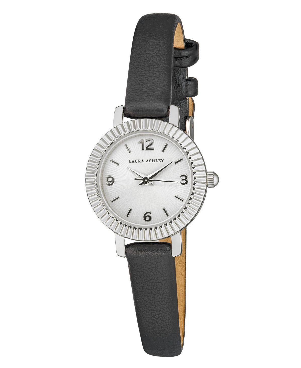 цена Женские часы с рамкой монеты, черный полиуретановый ремешок, 26 мм Laura Ashley, черный