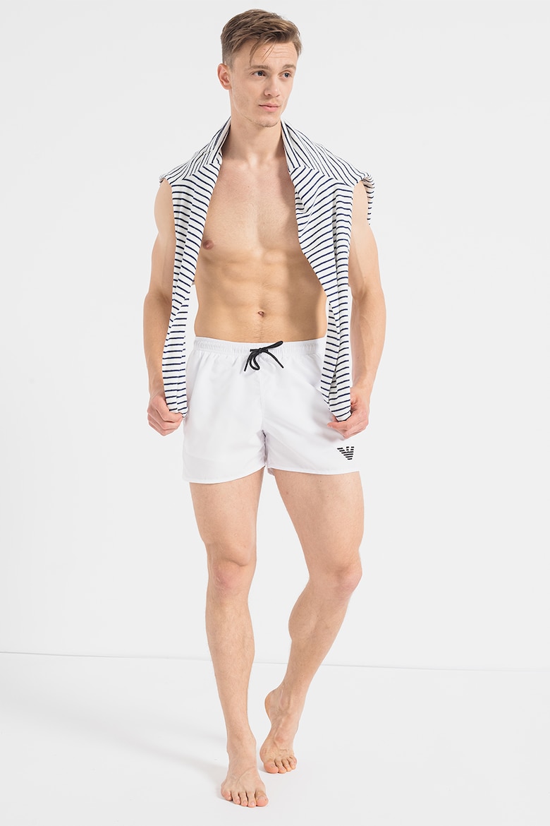 Плавки-Шорты с логотипом Emporio Armani Underwear, белый