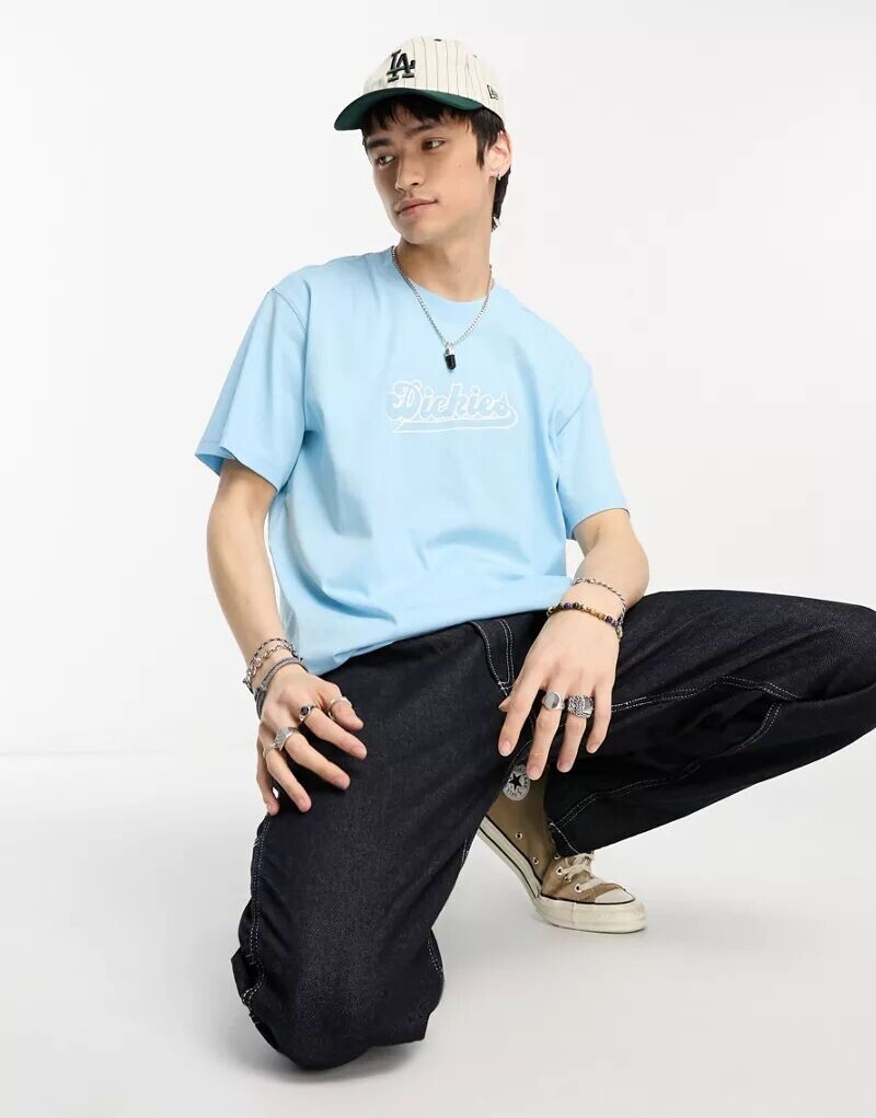 

Голубая футболка с логотипом колледжа Dickies Collegic, эксклюзивно для ASOS