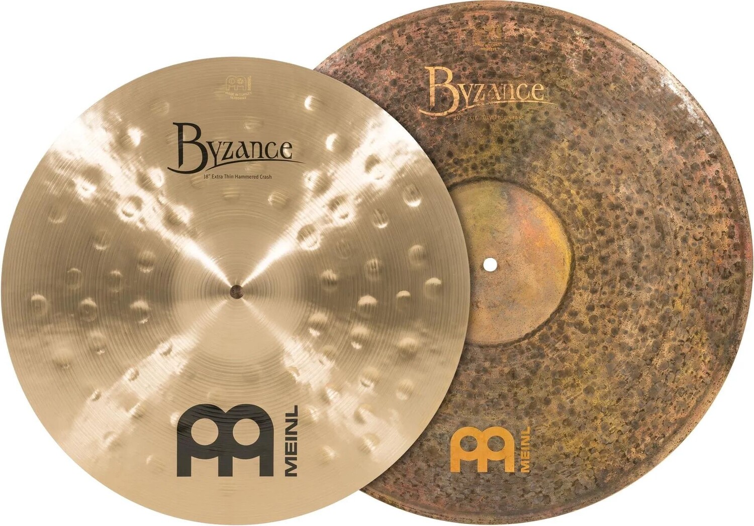 

Тарелки Meinl Byzance Mixed Crash Pack — 18 и 20 дюймов, традиционные кованые и тонкие, сверхсухие