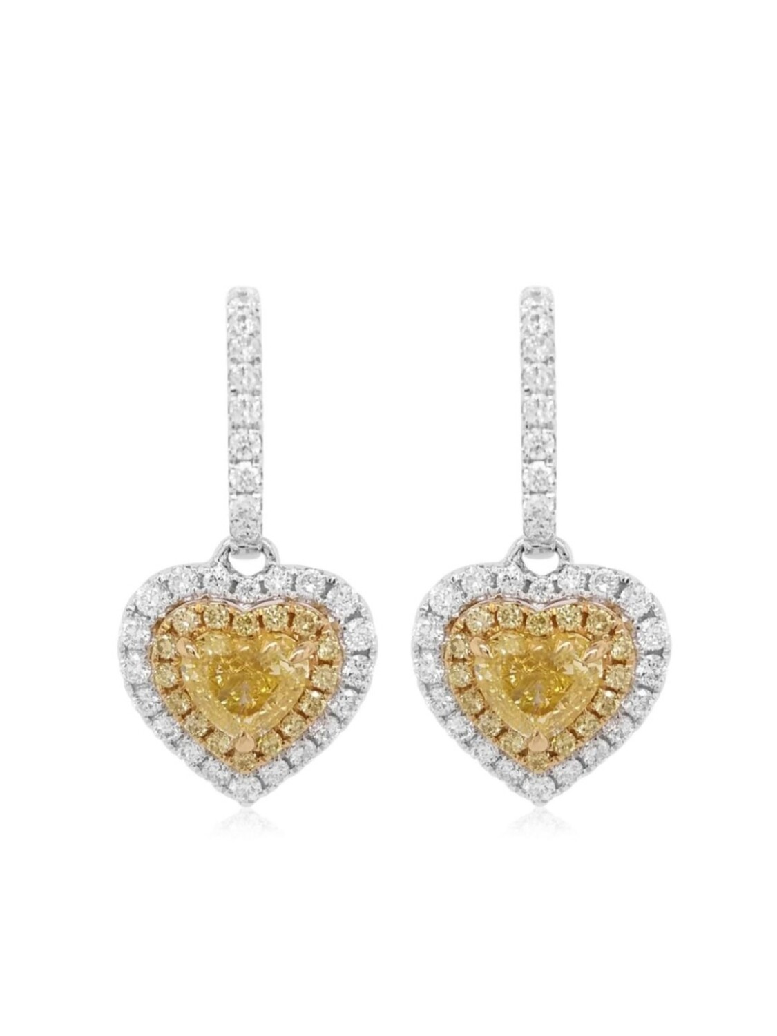 

Серьги с бриллиантами из белого золота 18 карат HYT Jewelry, серебряный