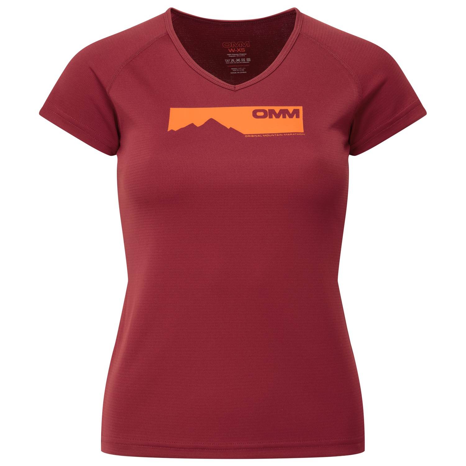 Беговая рубашка Omm Women's Bearing Tee S/S, цвет Dark Red Mountain