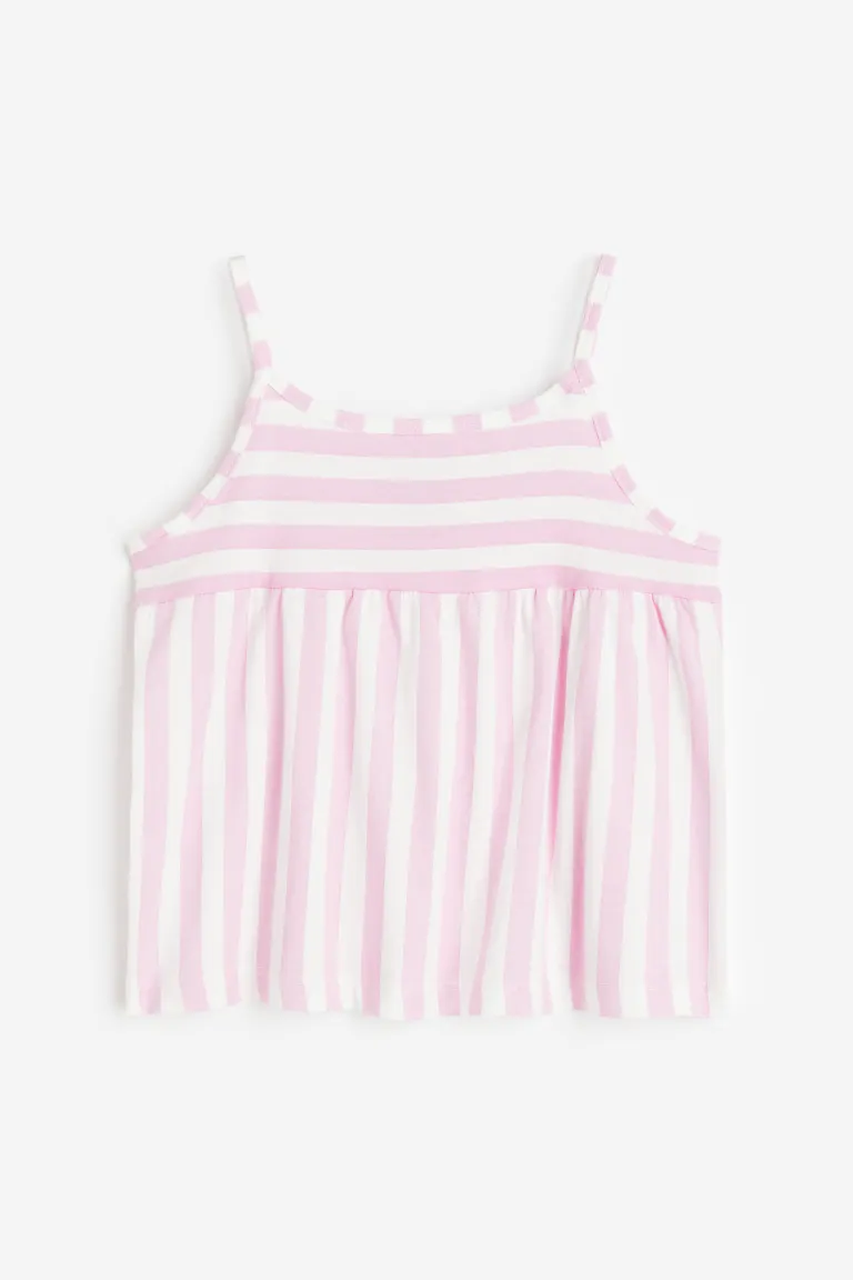 

Хлопковый топ с бретелями H&M, розовый