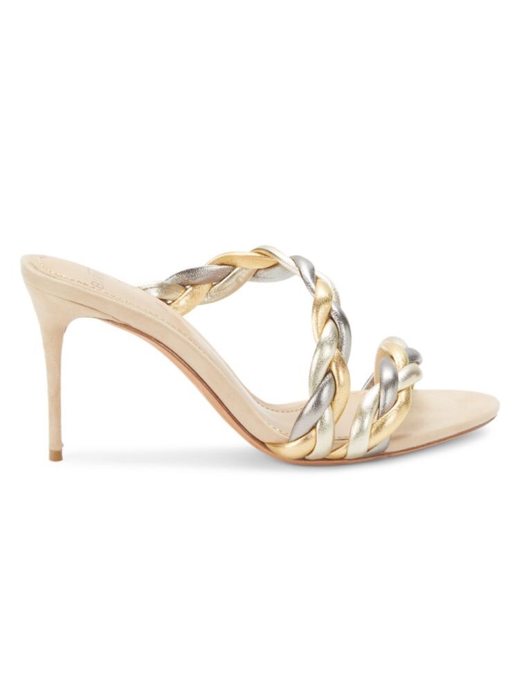 

Сандалии Selena 85 из кожи металлик Alexandre Birman, серый