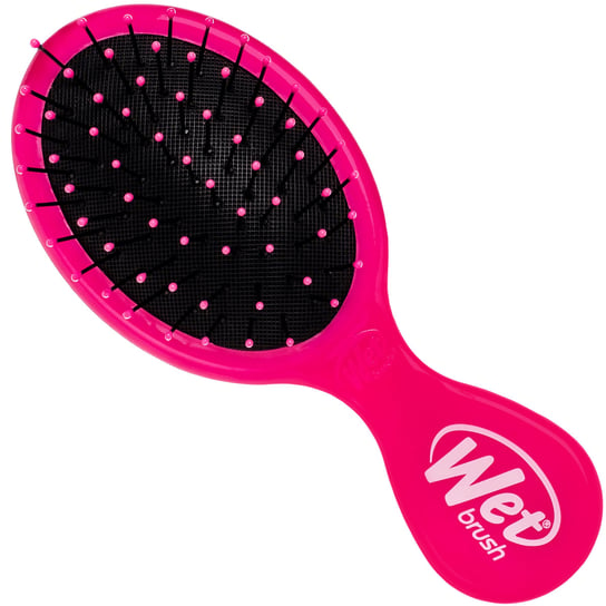 Розовая, удобная маленькая щетка для распутывания волос, черная Wet Brush Mini Detangler