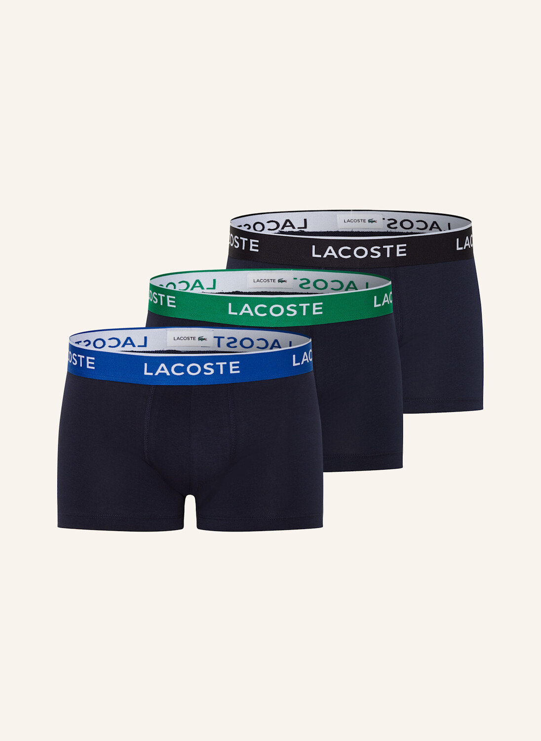

Комплект из 3 боксеров LACOSTE, цвет BLAU/GRÜN/SCHWARZ